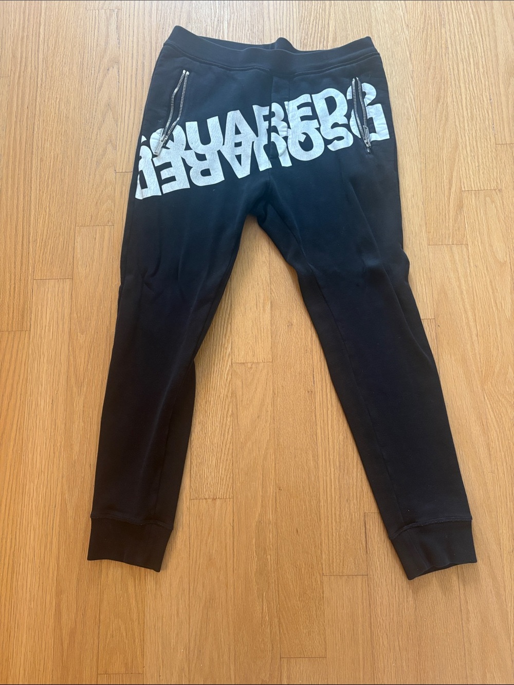 DSQUARED2 Black Jogger Sweatpants with White Logo